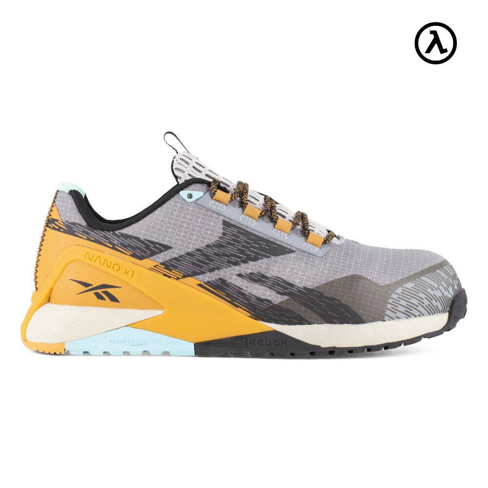 Reebok Nano X1 Adventure Work Men`s Athletic Shoe Silver/grey/clay Boots RB3482 - Silver, Grey, Clay, and Black