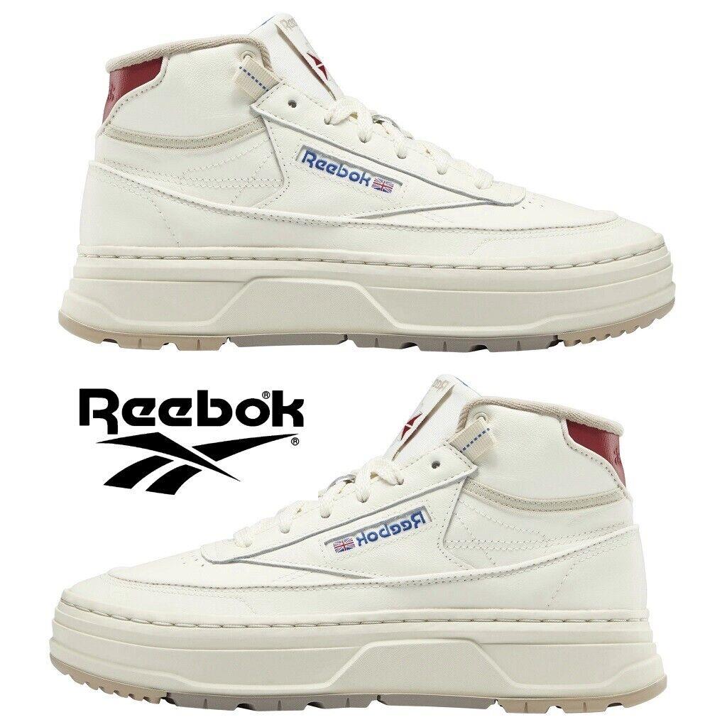 Reebok Club C Geo Mid Women`s Sneakers Sport Workout Casual Shoes