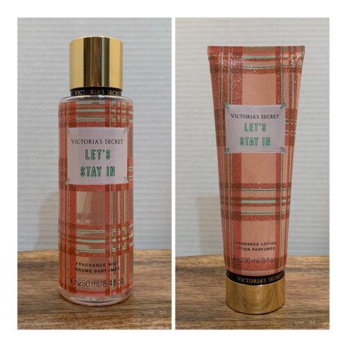 Victoria s Secret Let`s Stay IN Fragrance Mist and Lotion