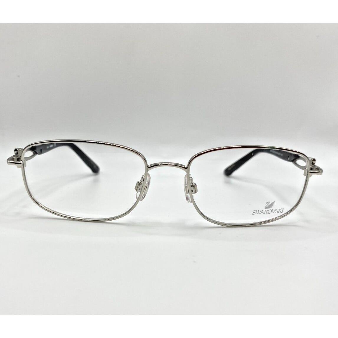 Swarovski Estella SW5126 016 Silver Rectangular Metal Eyeglasses 52-17-135