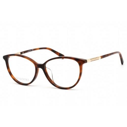 Swarovski SK5385F-052-55 Eyeglasses Size 55mm 14mm 145mm Brown Women