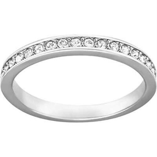 Swarovski Crystal Rare White Rhodium Plated Ring Size 5