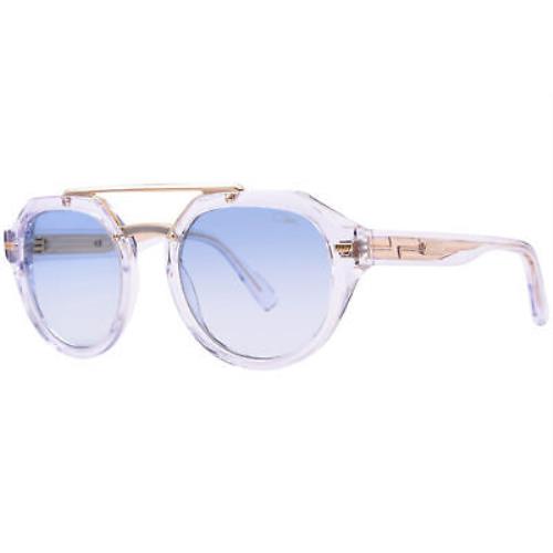 Cazal 8047 002 Sunglasses Crystal/gold/blue Gradient AR Round Shape 53mm