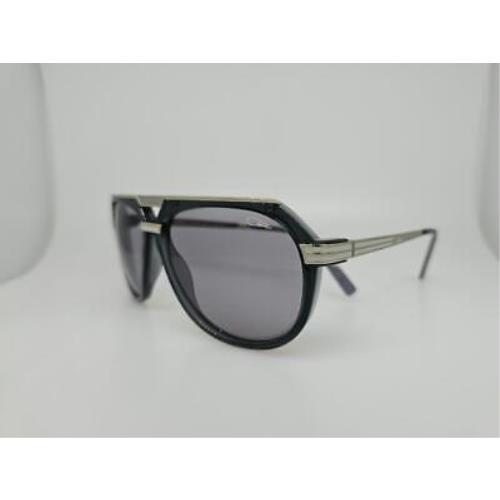 Cazal Sunglasses 674 003 60MM Black Silver Frame with Grey Lenses