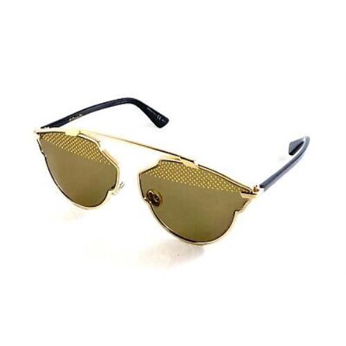 Christian Dior Diorsoreals RHL5V Gold/brown Sunglasses 59-13-140