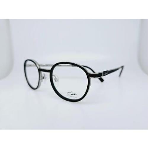 Cazal Prescription 6028 002 49MM Silver Black Frame with Clear Demo Lenses