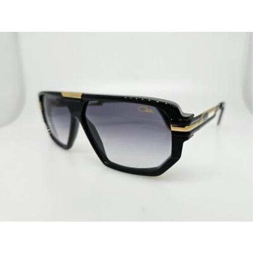 Cazal Sunglasses 8045 001 60MM Black Gold Frame with Grey Gradient Lenses