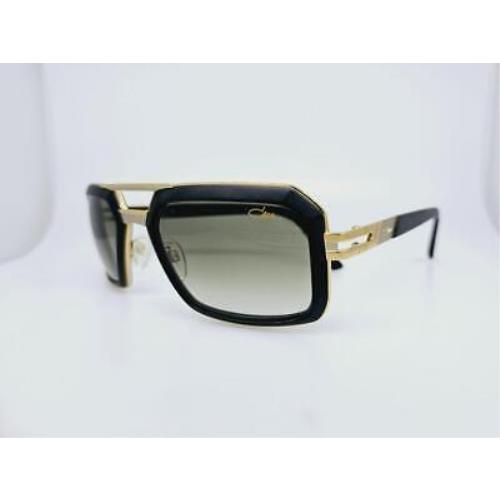 Cazal Sunglasses 9094 002 56MM Matt Black Gold Frame with Grey Gradient Lenses