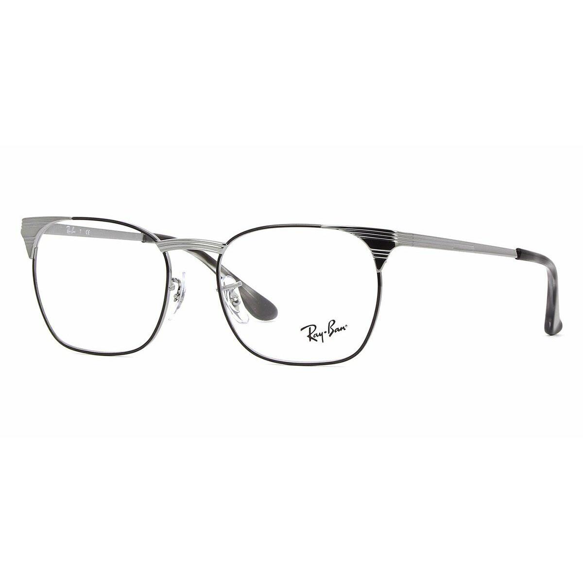 Ray-ban Frames Black Silver Metal Men s Eyeglasses RB6386 2901 53 18 140