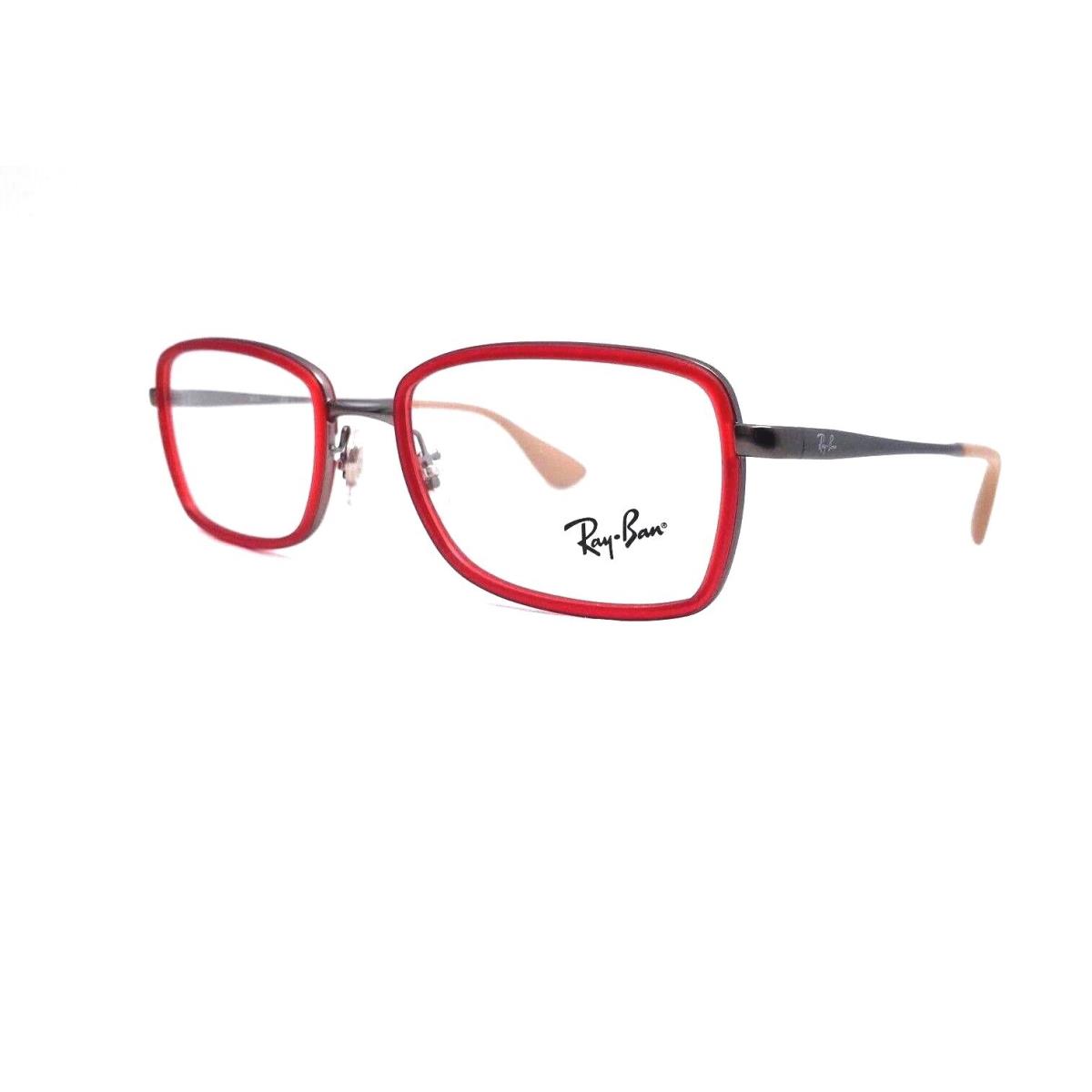 Ray-ban Frames Lightray Titanium RX Eyeglasses Red RB6336 2856 51 18 140 - Matte Red Gunmetal, Frame: Red