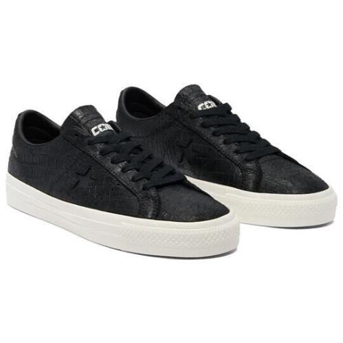 Converse Cons One Star Pro Low Croc Emboss Black 170706C Skate Shoes - Black