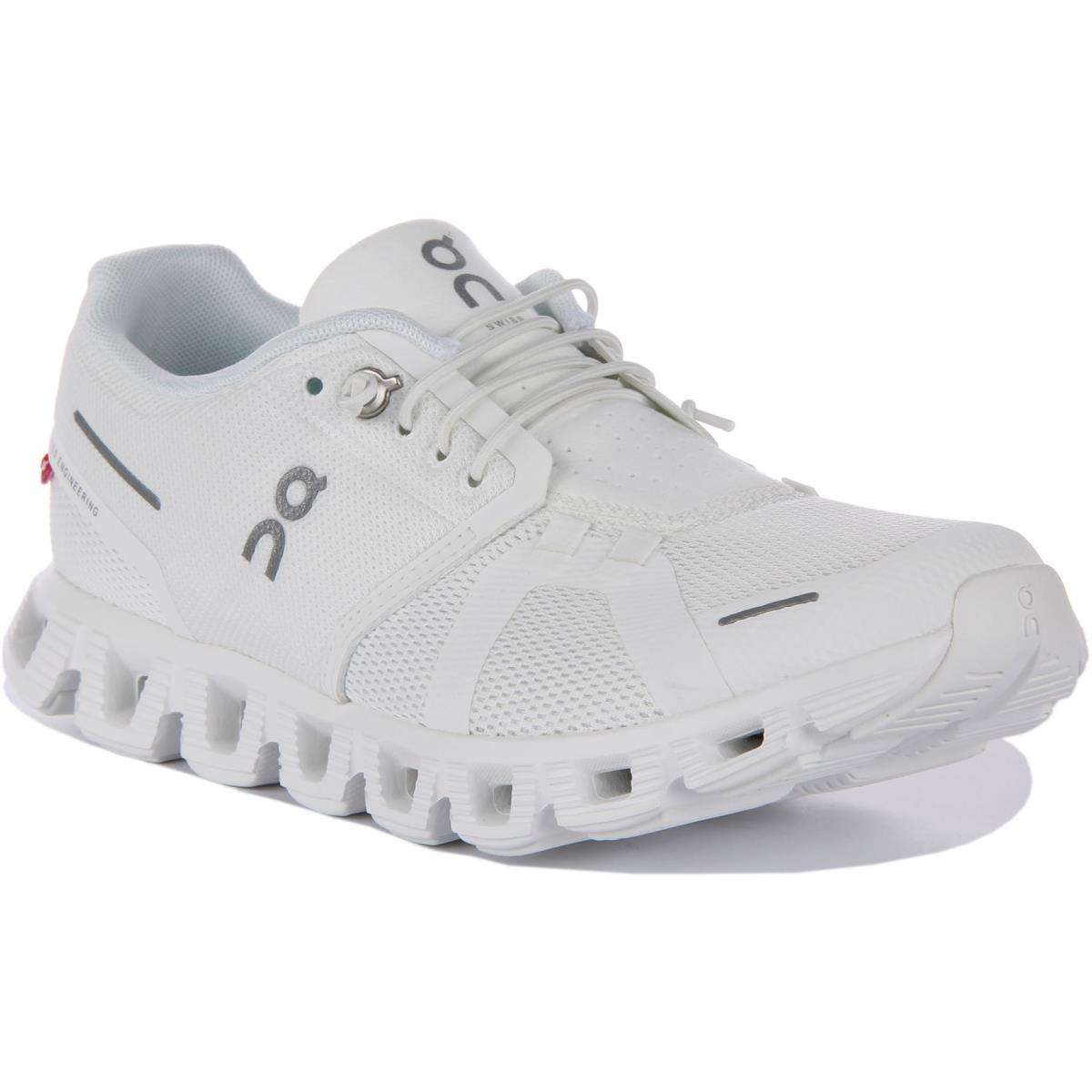 On Running Cloud 5 Reflective Logo Cloudtec Running Shoe White Womens US 5 - 11