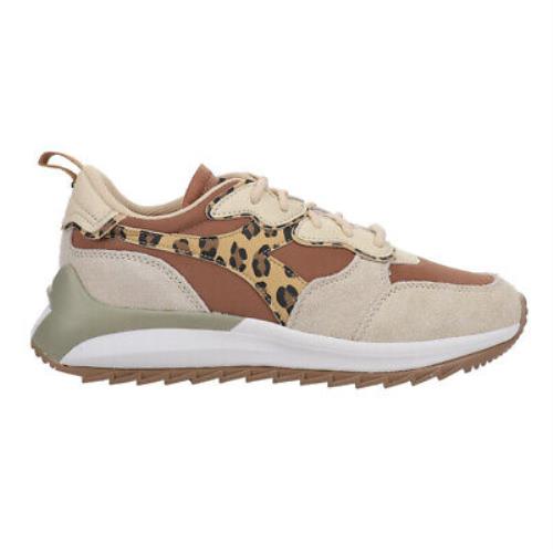 Diadora Jolly Animalier Leopard Lace Up Womens Size 6.5 D Sneakers Casual Shoes - Beige, Brown