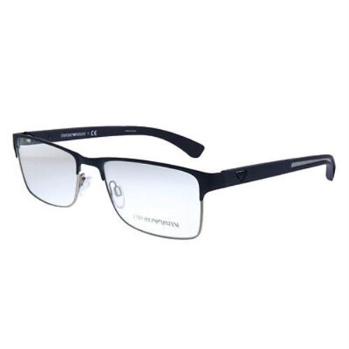 Emporio Armani EA 1052 3155 Rubber Blue Gunmetal Metal Eyeglasses 53mm
