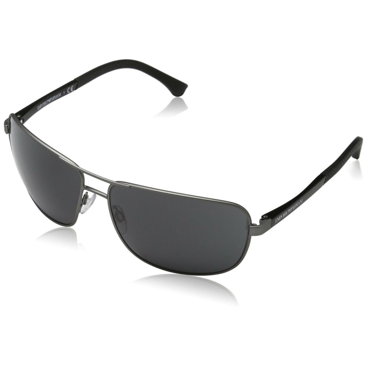 Emporio Armani EA2033 313087 Gunmetal Square Pilot Sunglasses