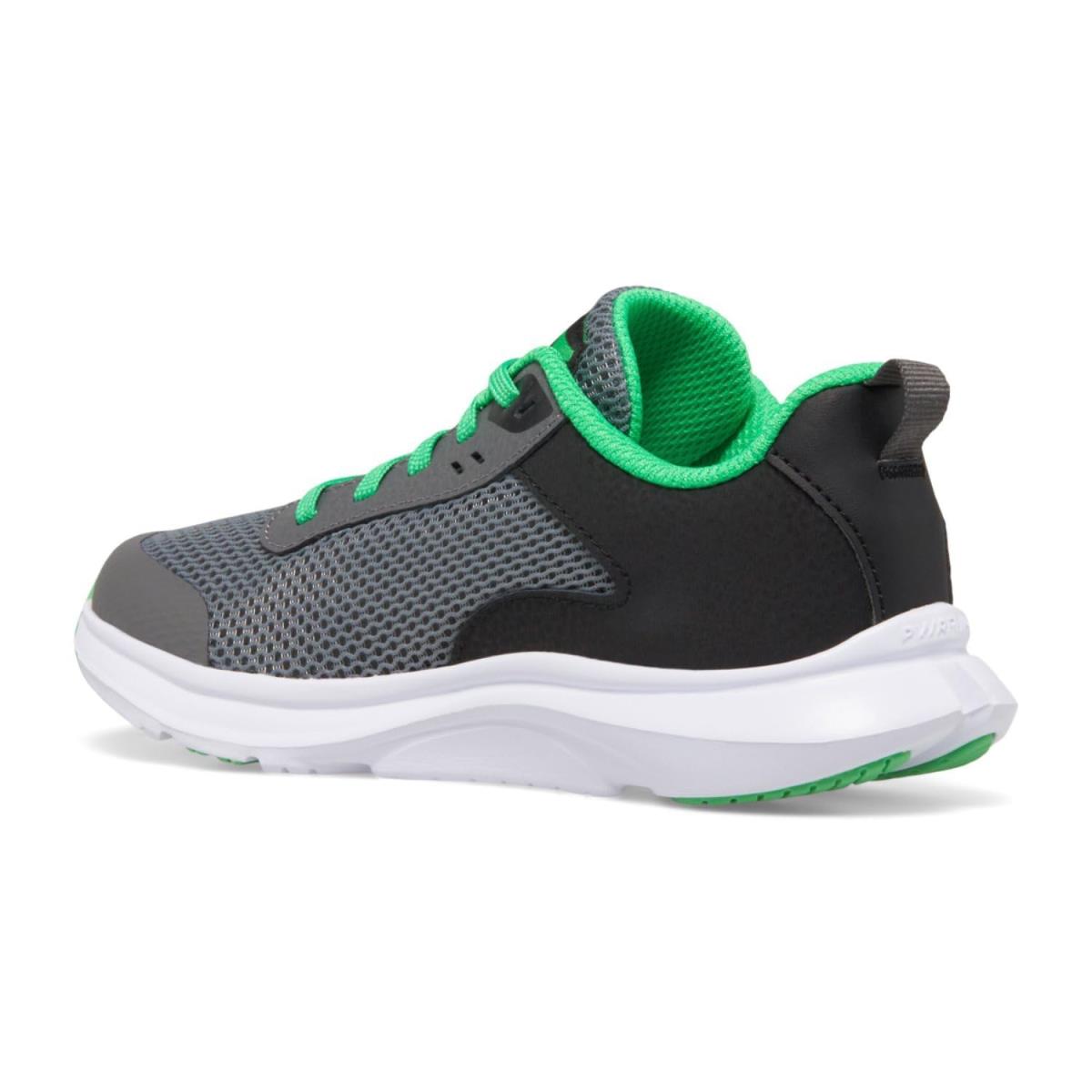 Saucony Unisex-child Axon 3 Sneaker Grey/Green