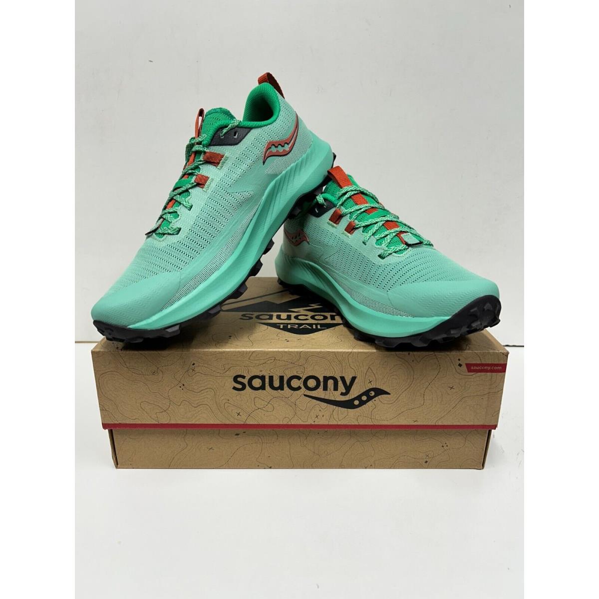 Saucony Peregrine 13 Women`s Running Shoes Sprig/Canopy (25)