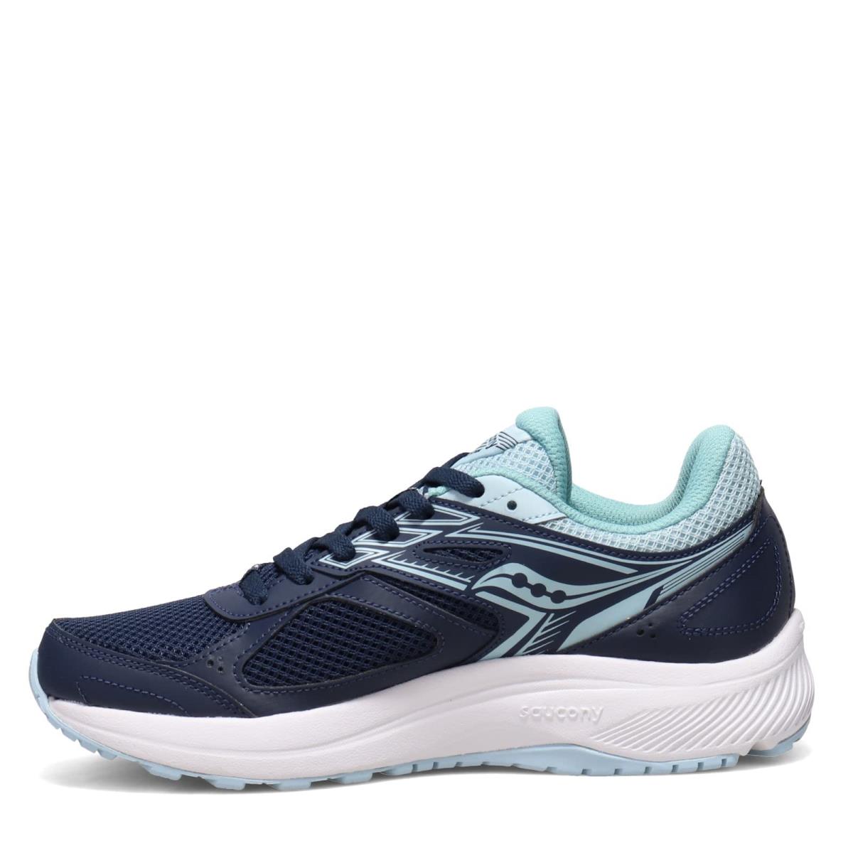 Saucony Women`s Cohesion 14 Road Running Shoe Navy/Light Blue