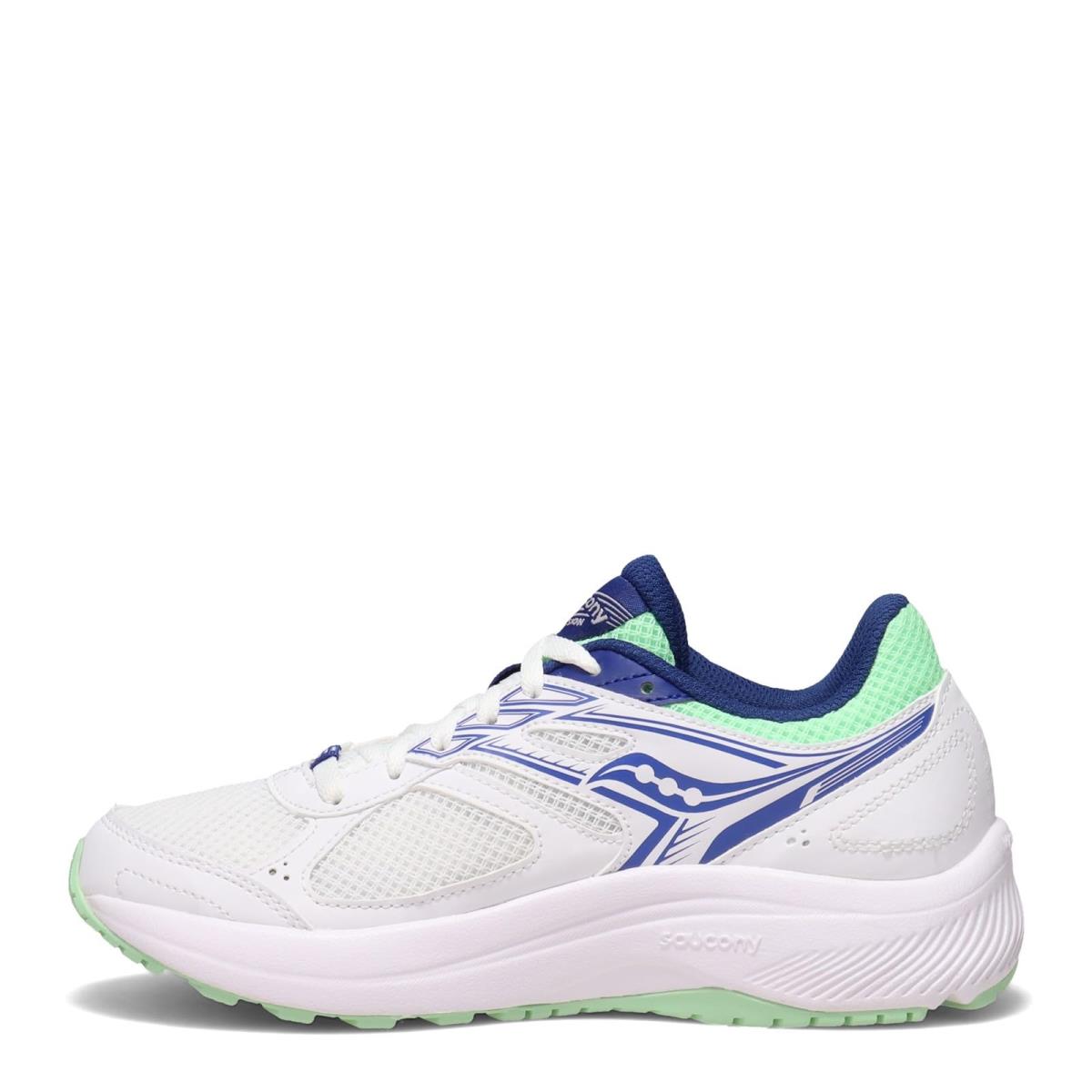 Saucony Women`s Cohesion 14 Road Running Shoe White/Navy/Mint