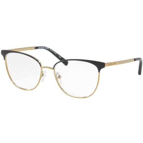 Michael Kors MK 3018 Matte Black Light Gold 1195 Eyeglasses