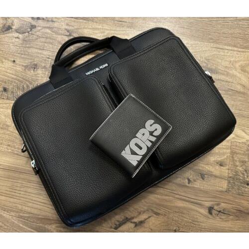 Michael Kors Cooper Signature Briefcase Laptop Bag + Wallet