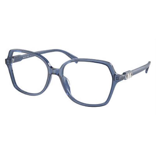 Michael Kors MK4111U Eyeglasses Women Blue Transparent 54mm