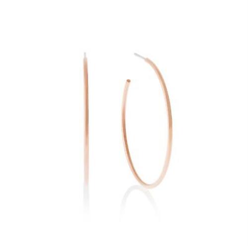 Michael Kors Stainless Steel Hoop Earrings For Women Color Rose Gold Model