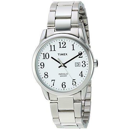 Timex Men`s TW2R23300 Easy Reader 38mm Silver-tone/white Stainless Steel