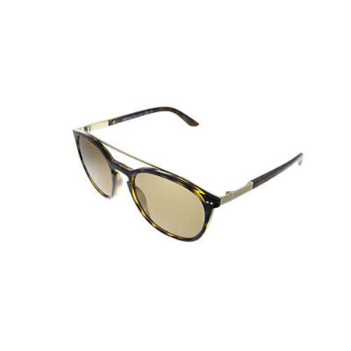 Giorgio Armani AR 8088 502673 Havana Plastic Oval Sunglasses Brown Lens