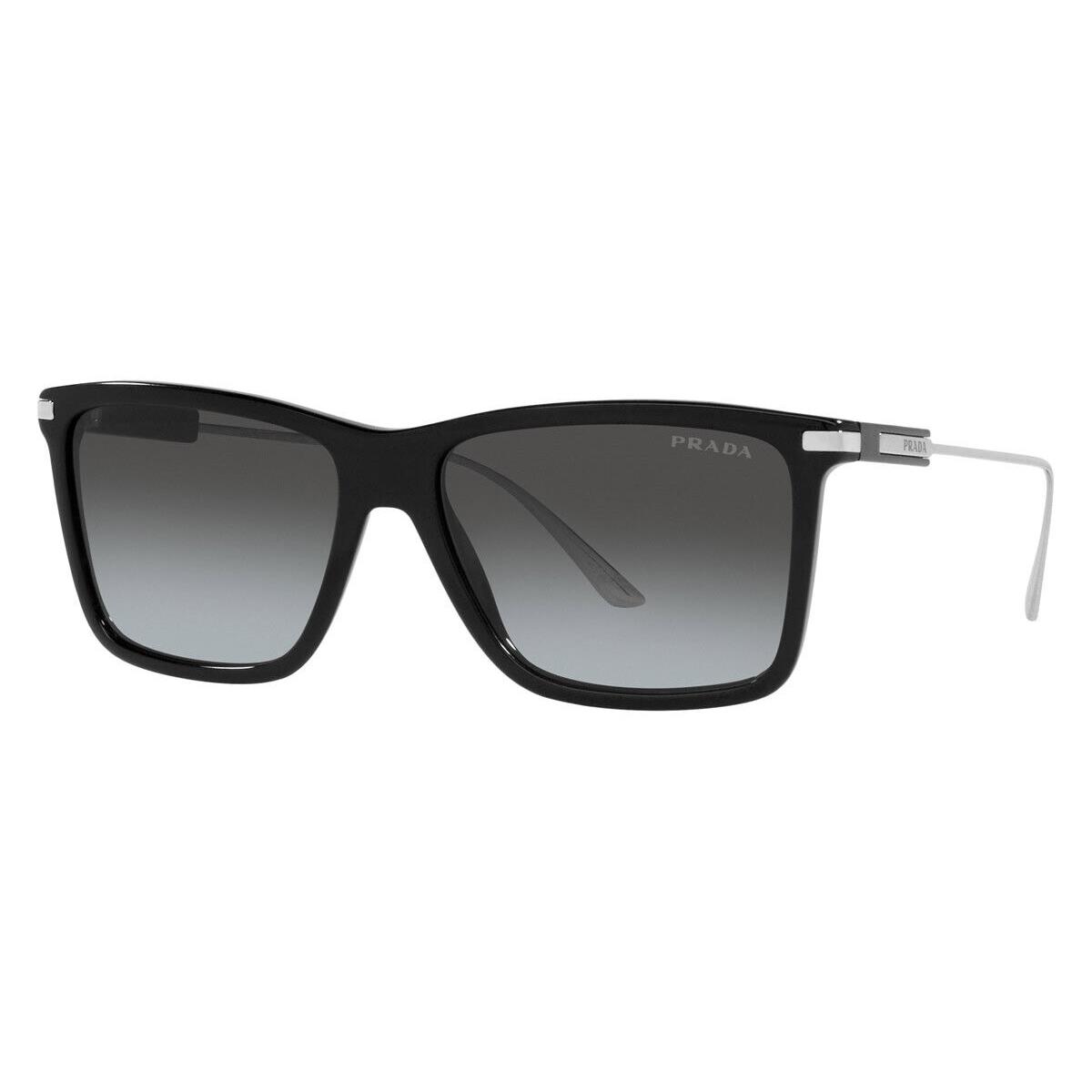 Prada PR 01ZS Sunglasses Black Gradient Gray Vintage 58mm