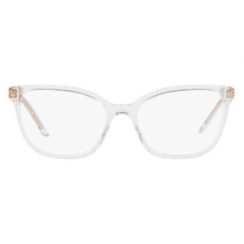 Prada PR 07WV Eyeglasses Women Crystal Cat Eye 54mm