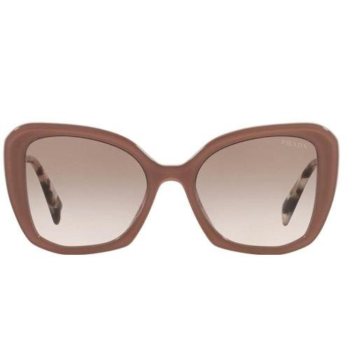 Prada Sunglasses PR03YS 01Y1L0 53mm Alabaster Crystal / Gradient Brown Lens