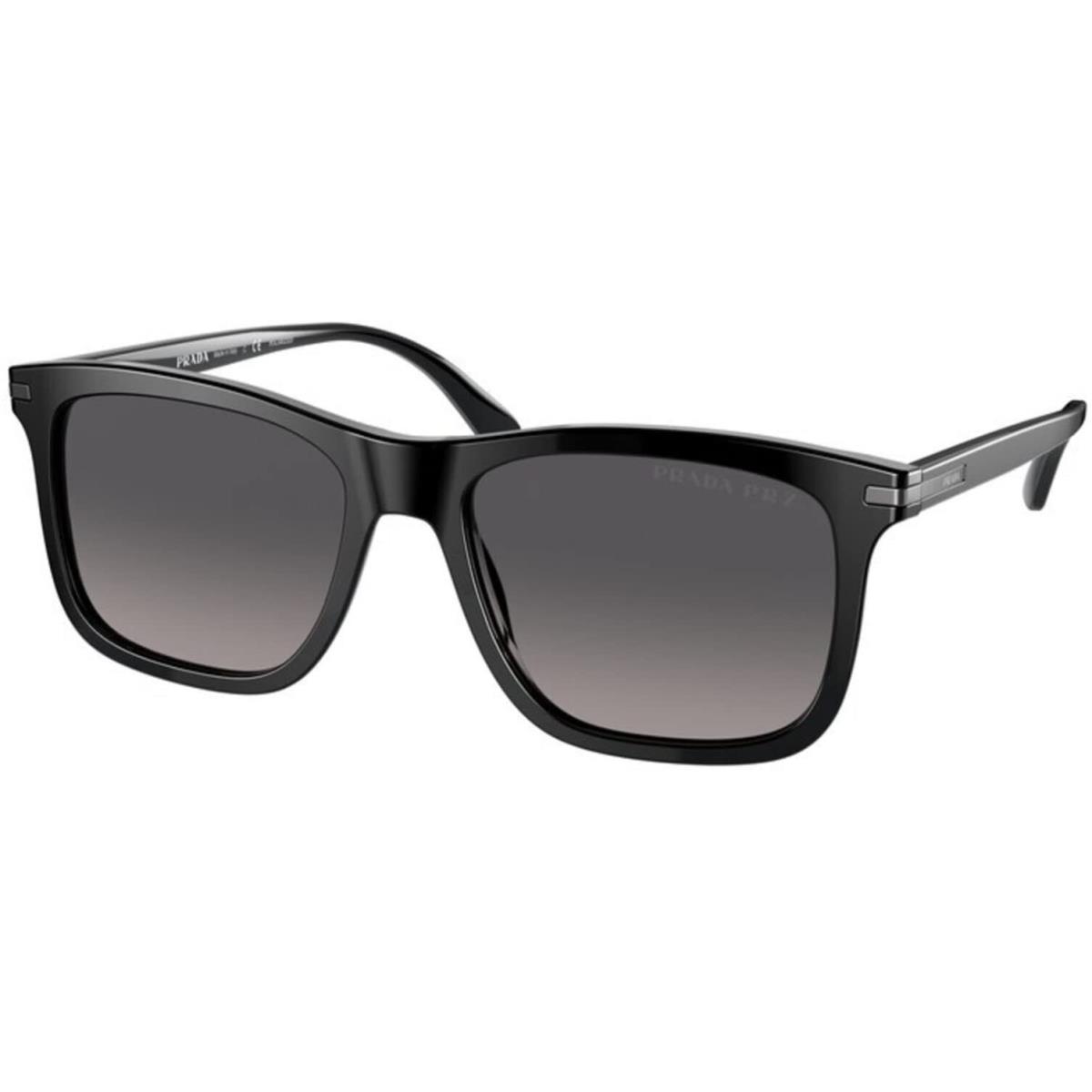 Prada Sunglasses PR18WSF 1AB09G 56mm Black / Polarized Grey Gradient Lens