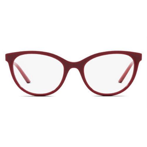 Prada PR 17WV Eyeglasses Women Bordeaux Oval 51mm