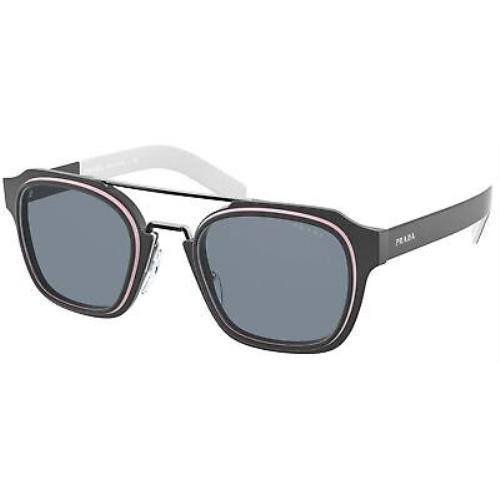 Prada Sunglasses PR07WS 09M01H 50mm Matte Black / Light Blue Mirror Lens - Frame: Matte Black, Lens: Light Blue Mirror