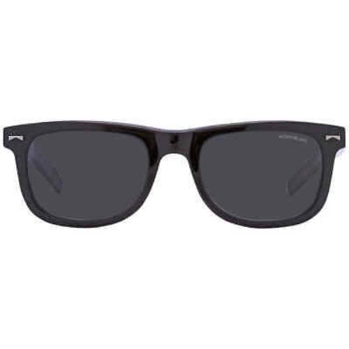Montblanc Gray Square Men`s Sunglasses MB0260S 001 53 MB0260S 001 53