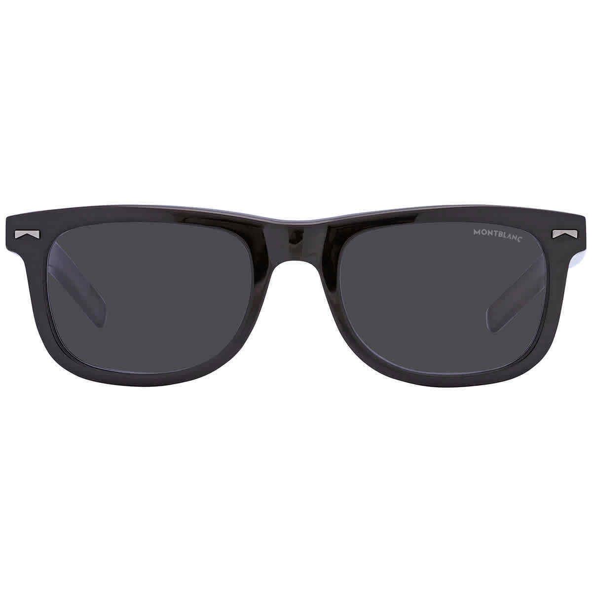 Montblanc Gray Square Men`s Sunglasses MB0260S 001 53 MB0260S 001 53