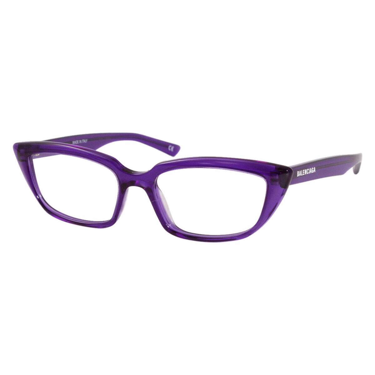 Balenciaga BB0063O Eyeglasses Women Violet Cat Eye 52mm