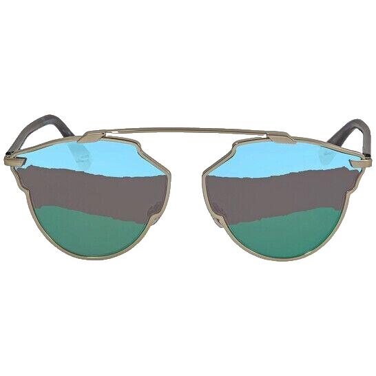 Cristian Dior Soreala 03YG/9P Oval Silver Sunglasses