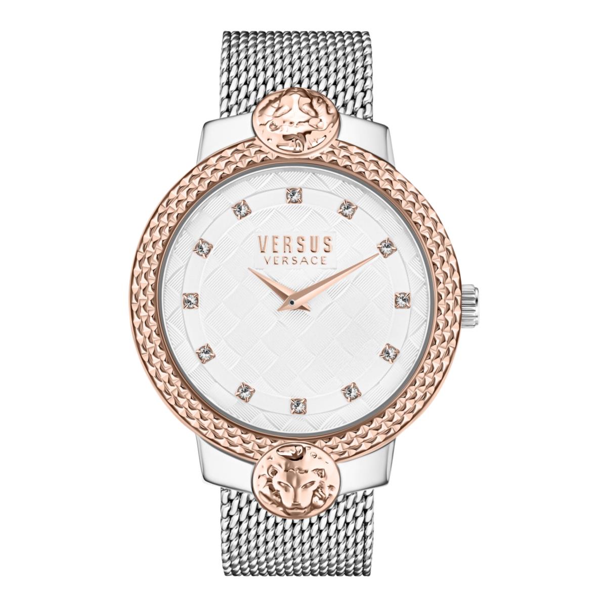Versus Versace Womens Mouffetard 38mm Bracelet Fashion Watch Silver