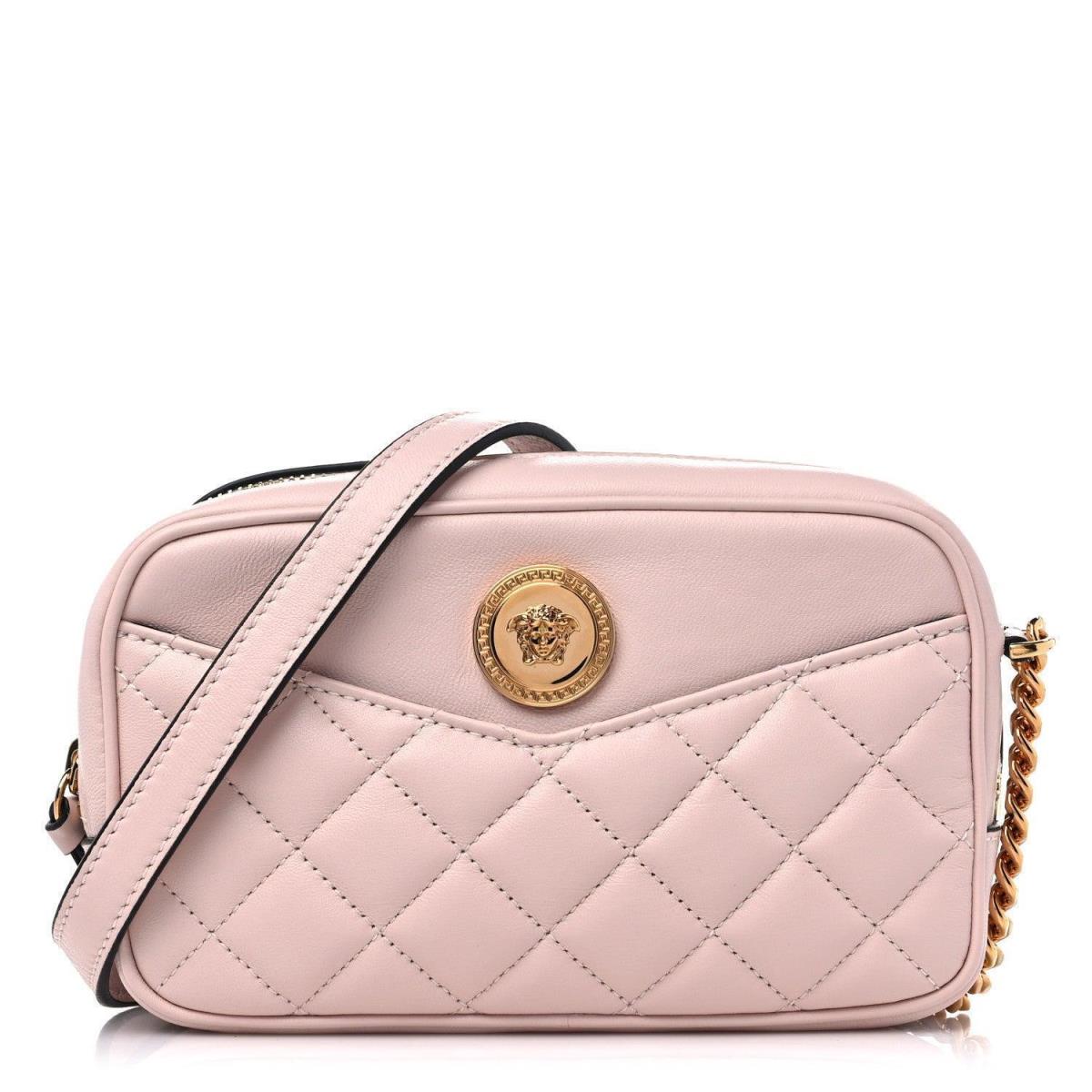 Versace Quilted Medusa Icon Small Camera Bag Powder Pink
