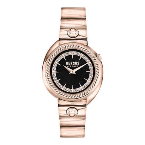 Versus Versace Womens Tortona Crystal Rose Gold 38mm Bracelet Fashion Watch