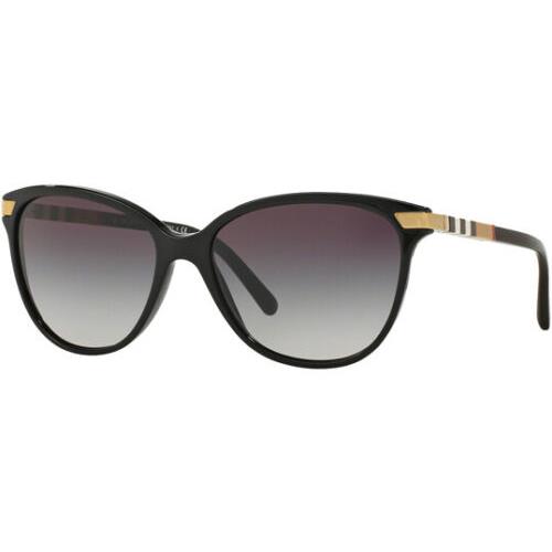 Burberry Women`s Cat Eye Sunglasses w/ Flex Hinges - BE4216 - Made in Italy Black/Grey (30018G)