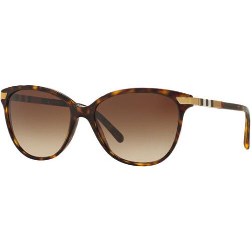 Burberry Women`s Cat Eye Sunglasses w/ Flex Hinges - BE4216 - Made in Italy Dark Havana/Brown (300213)