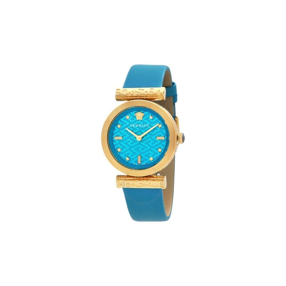 Versace Women`s Regalia 34mm Quartz VE6J00323 - Dial: Blue, Band: Blue, Other Dial: Turquoise