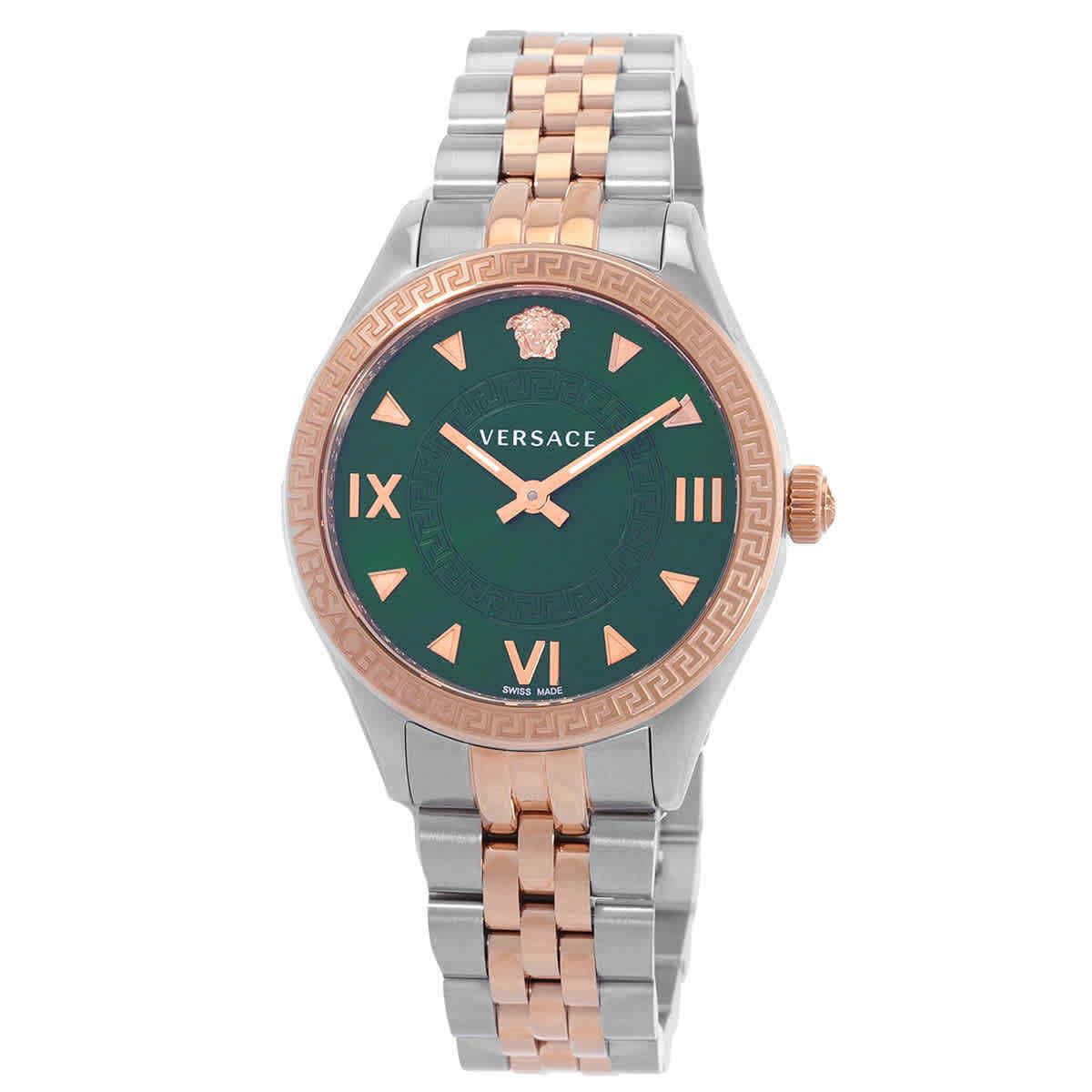 Versace Hellenyium Quartz Green Dial Ladies Watch VE2S00422