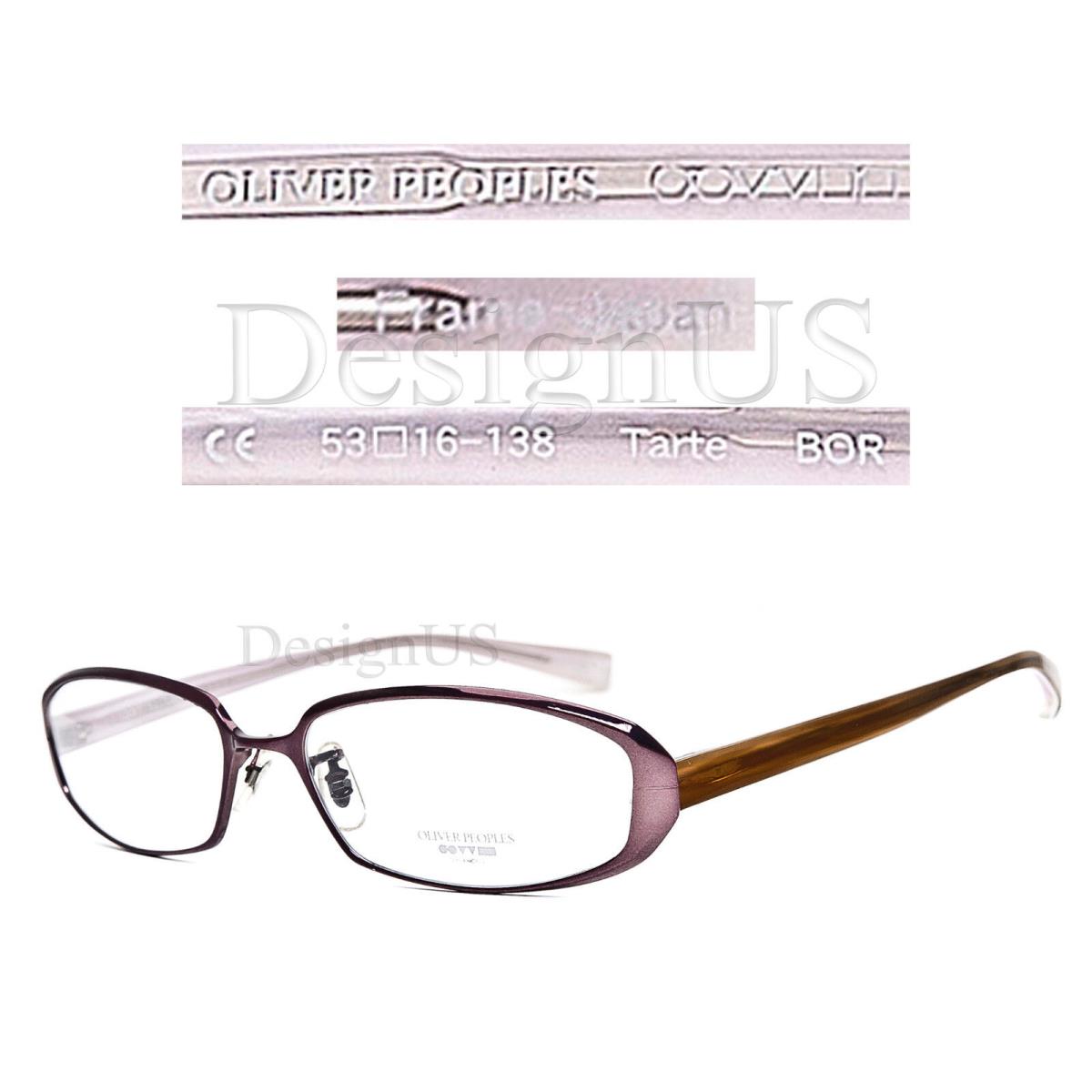 Oliver Peoples Tarte Bor 53/16/138 Eyeglasses - Made in Japan