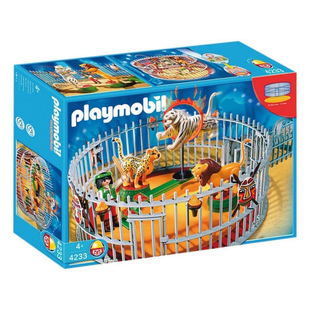 Playmobil 4233 Tiger Leopard Circus Cage Animal Ring Trainer Figure