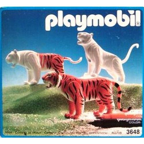 Playmobil Color 3648 3 Tigers Animal W/markers Unpainted You Paint