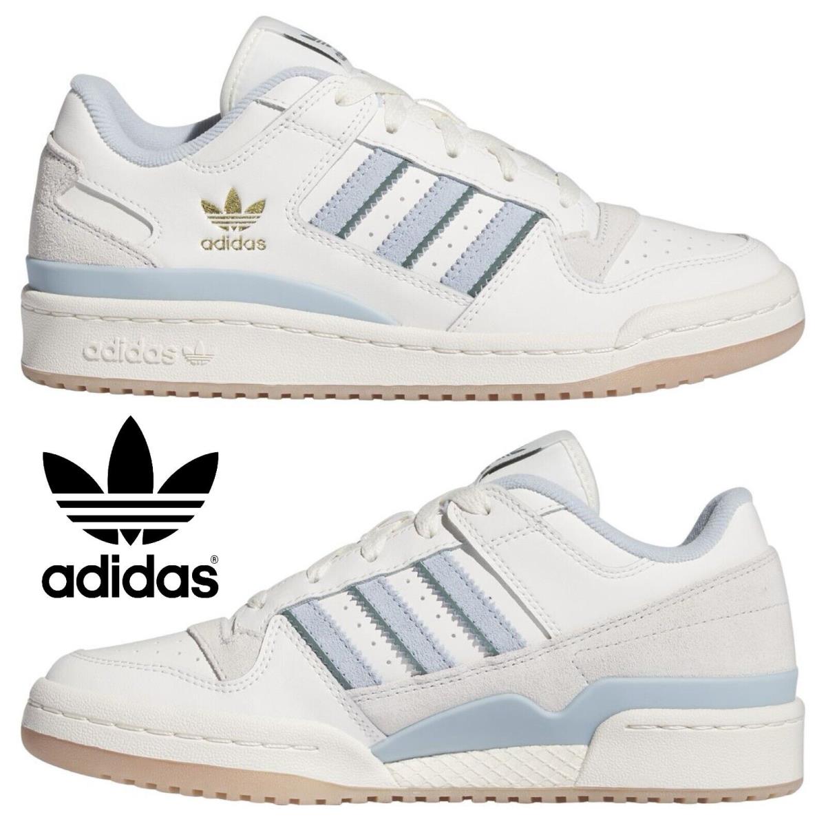 Adidas Originals Forum Low Women`s Sneakers Comfort Walking Casual Shoes White - White, Manufacturer: Cloud White/Wonder Blue/Cream White